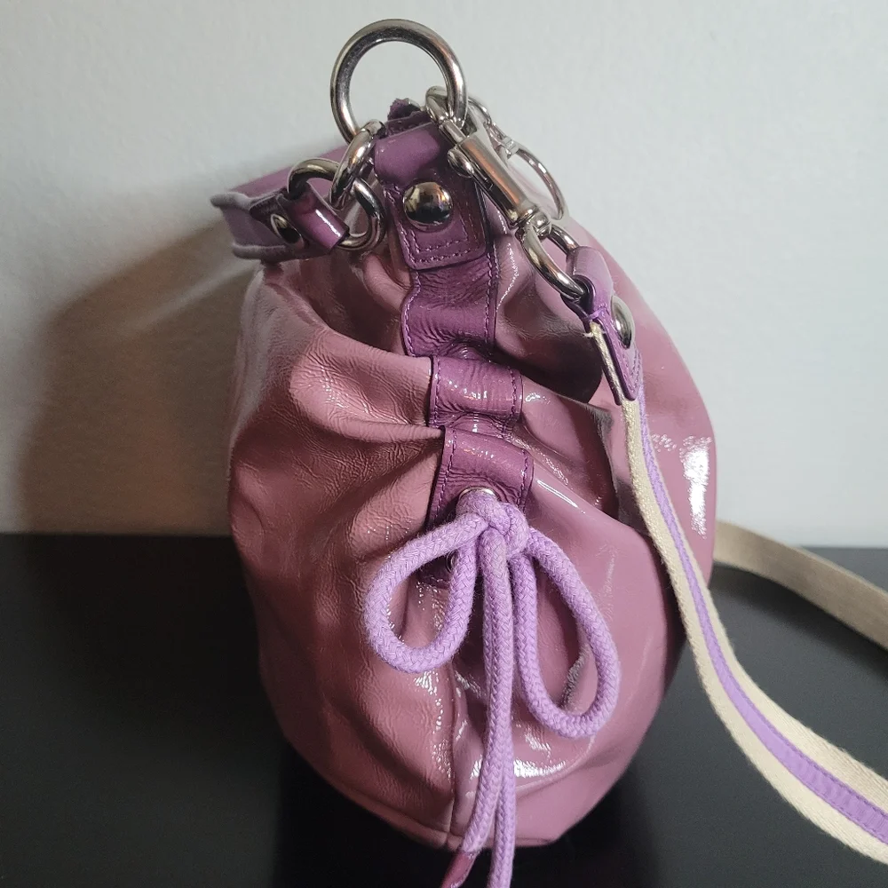 Coach Poppy Patent Leather Jazzy Convertible Shoulder Bag/ Crossbody Bag - Picture 9 of 16